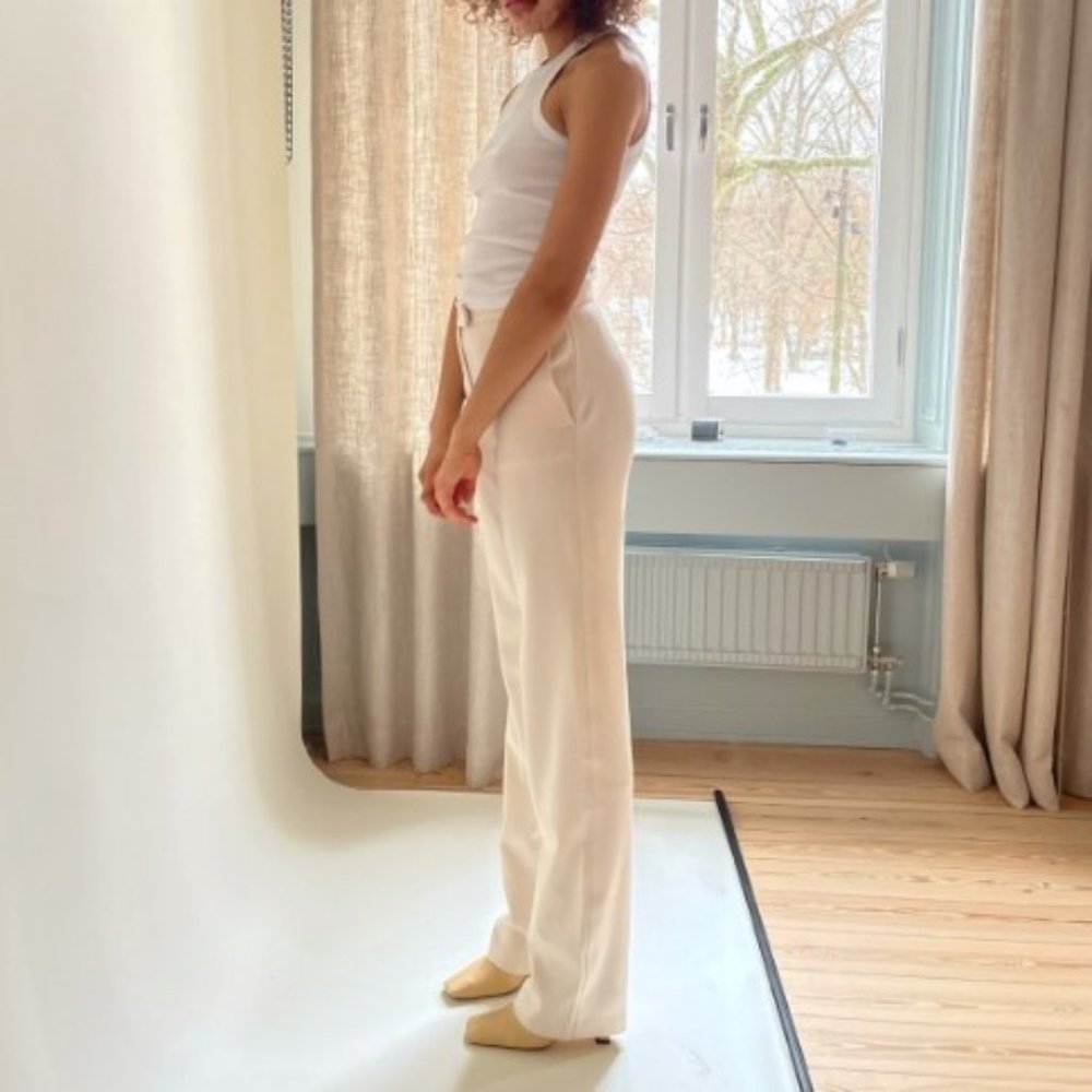 Djerf Avenue Cream Trousers - Picture 3 of 6